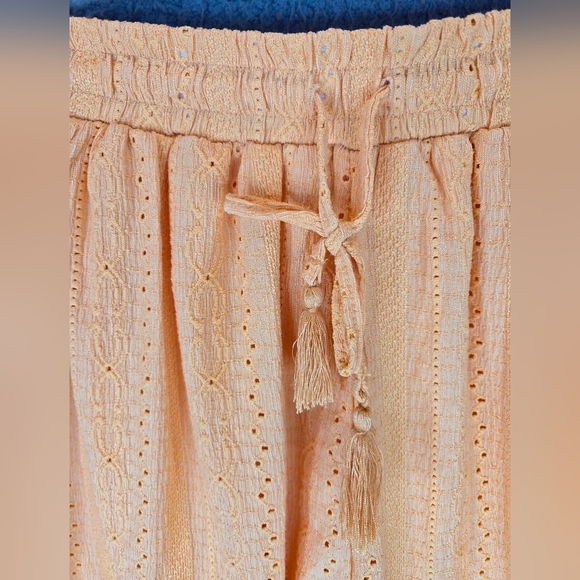 BCBGeneration Womens Beach Days Shorts Sz L Bright Orange Elastic Tie Waist - Picture 4 of 9